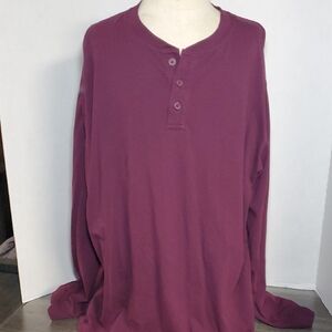 Goodfellow & Co Men's Maroon Henley Shirt